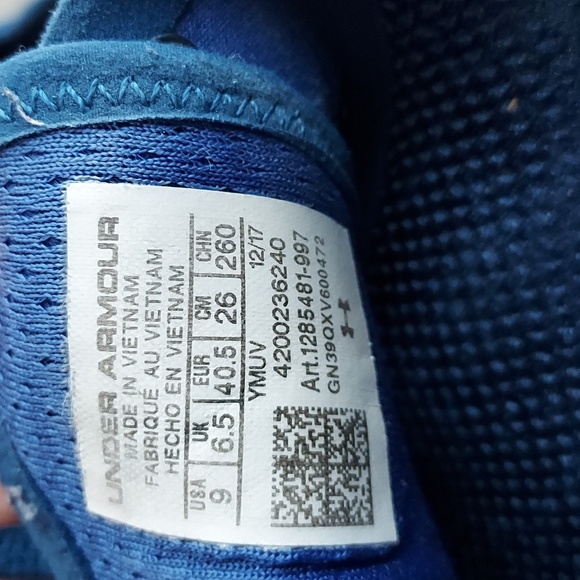 Under Armor speedfoam gemonie tennis shoe size 9 - Picture 6 of 10